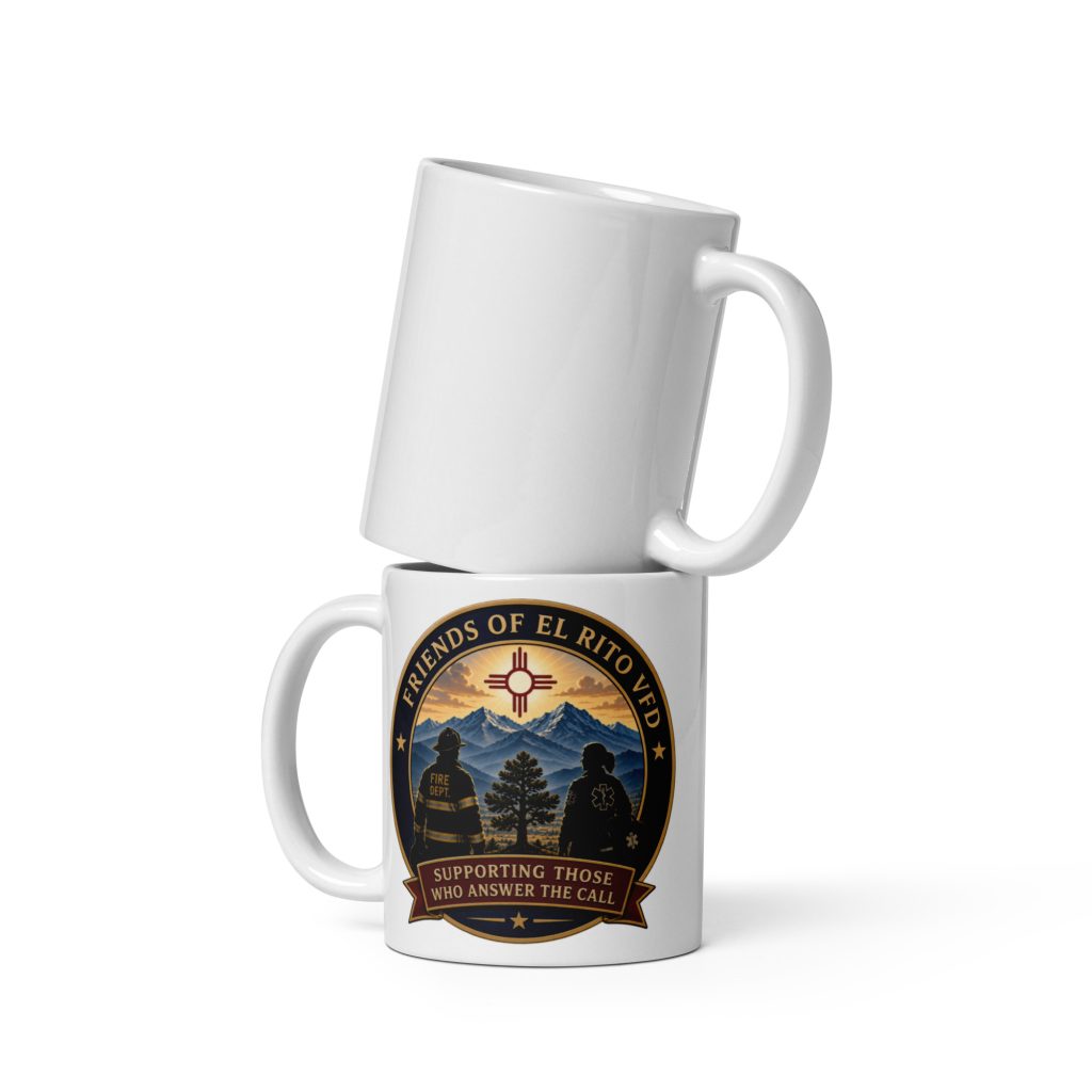 White glossy mug